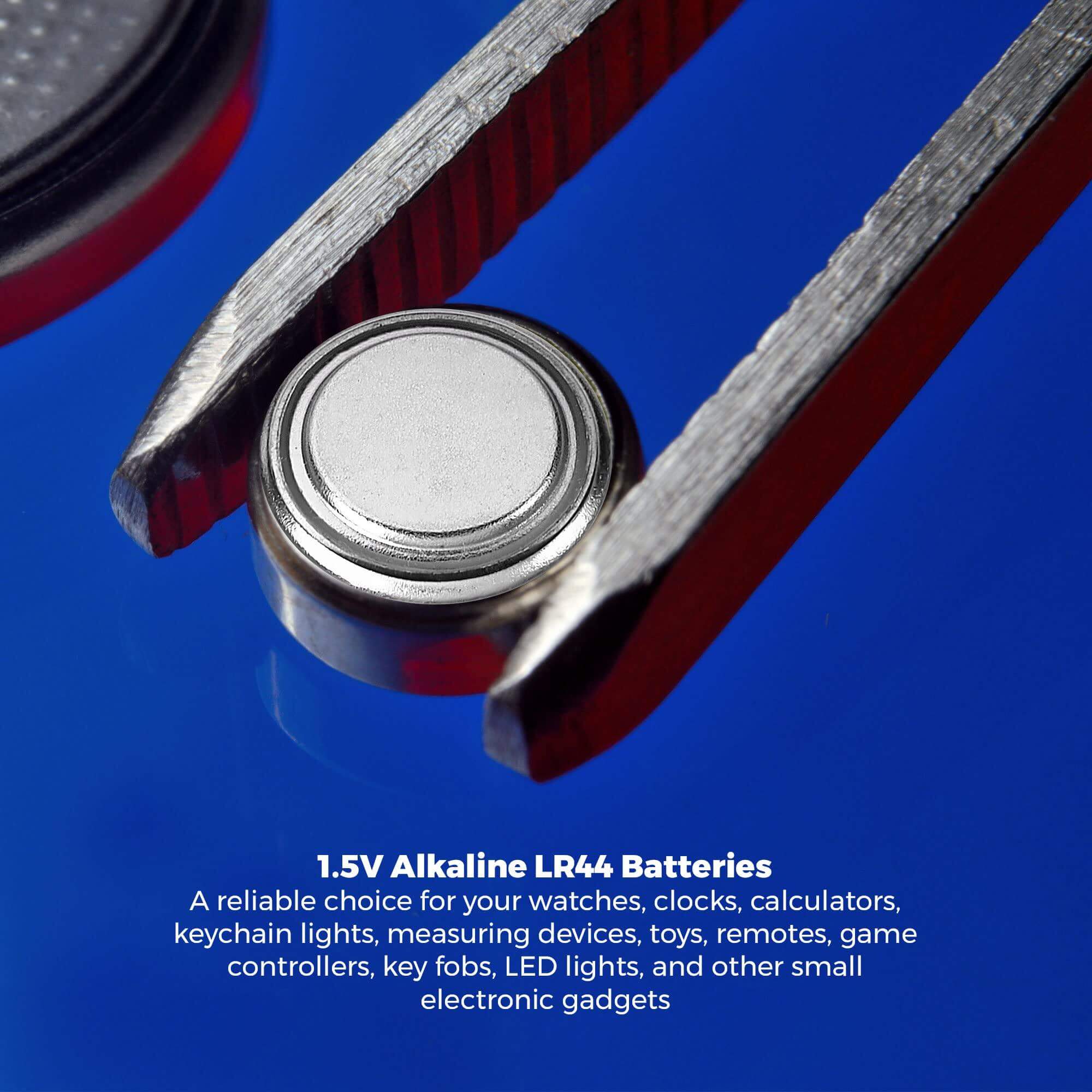 MEDca 1.5V Alkaline Batteries - LR44 L1154 AG13 357 303 SR44 Battery - Button Coin Cell for Hearing Aids and Amplifiers, Toys, Remotes, Calculators, Lasers | Long Lasting Power | Anti Corrosion | 60 PCS