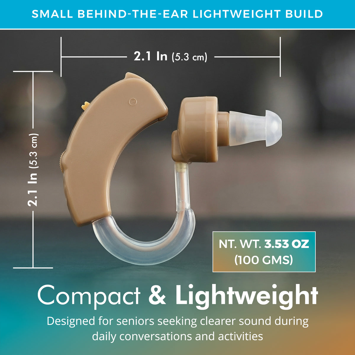 MEDca BTE Behind the Ear Sound Aids Super Mini Size Sound Enhancer