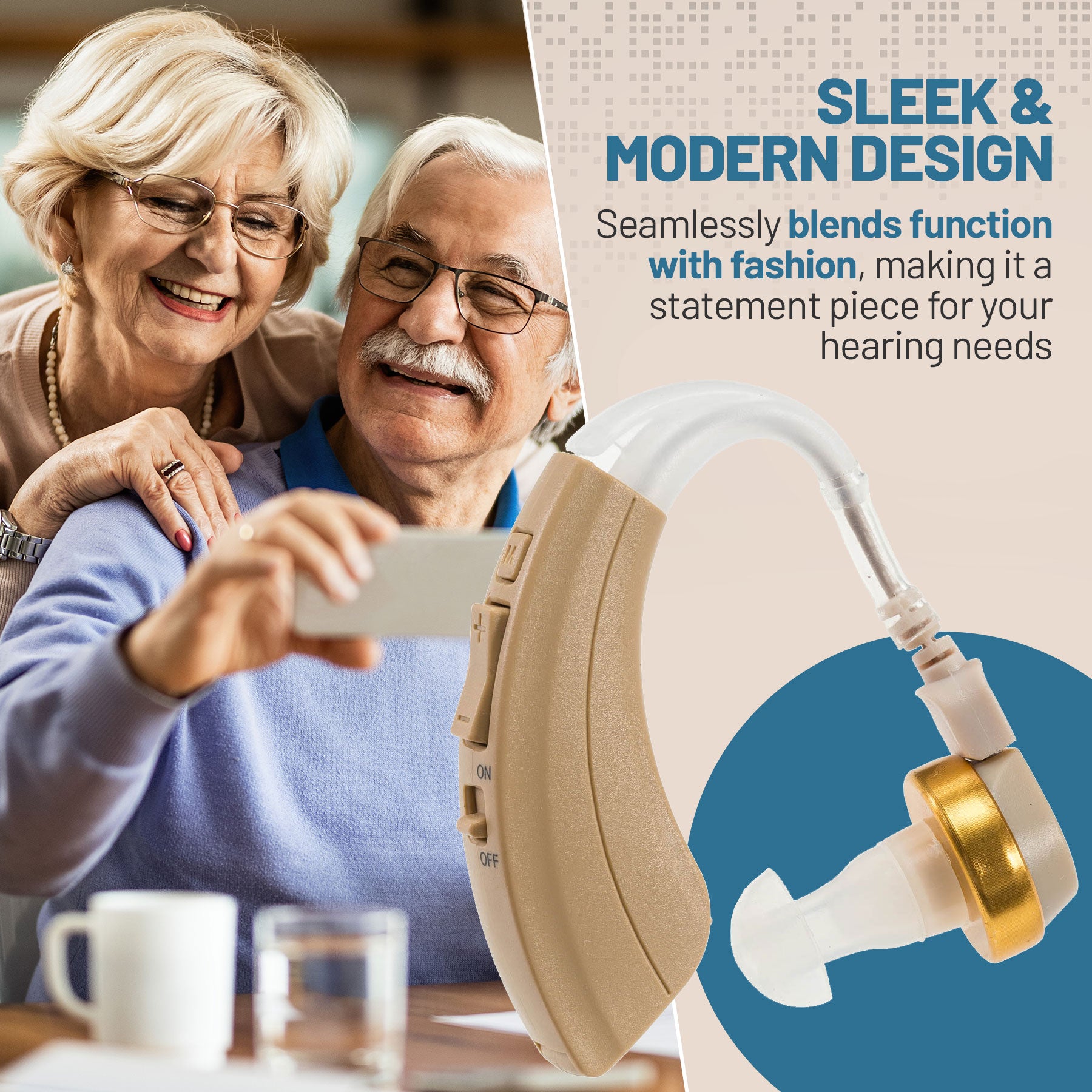 MEDca Digital Ear Hearing Aids - Beige