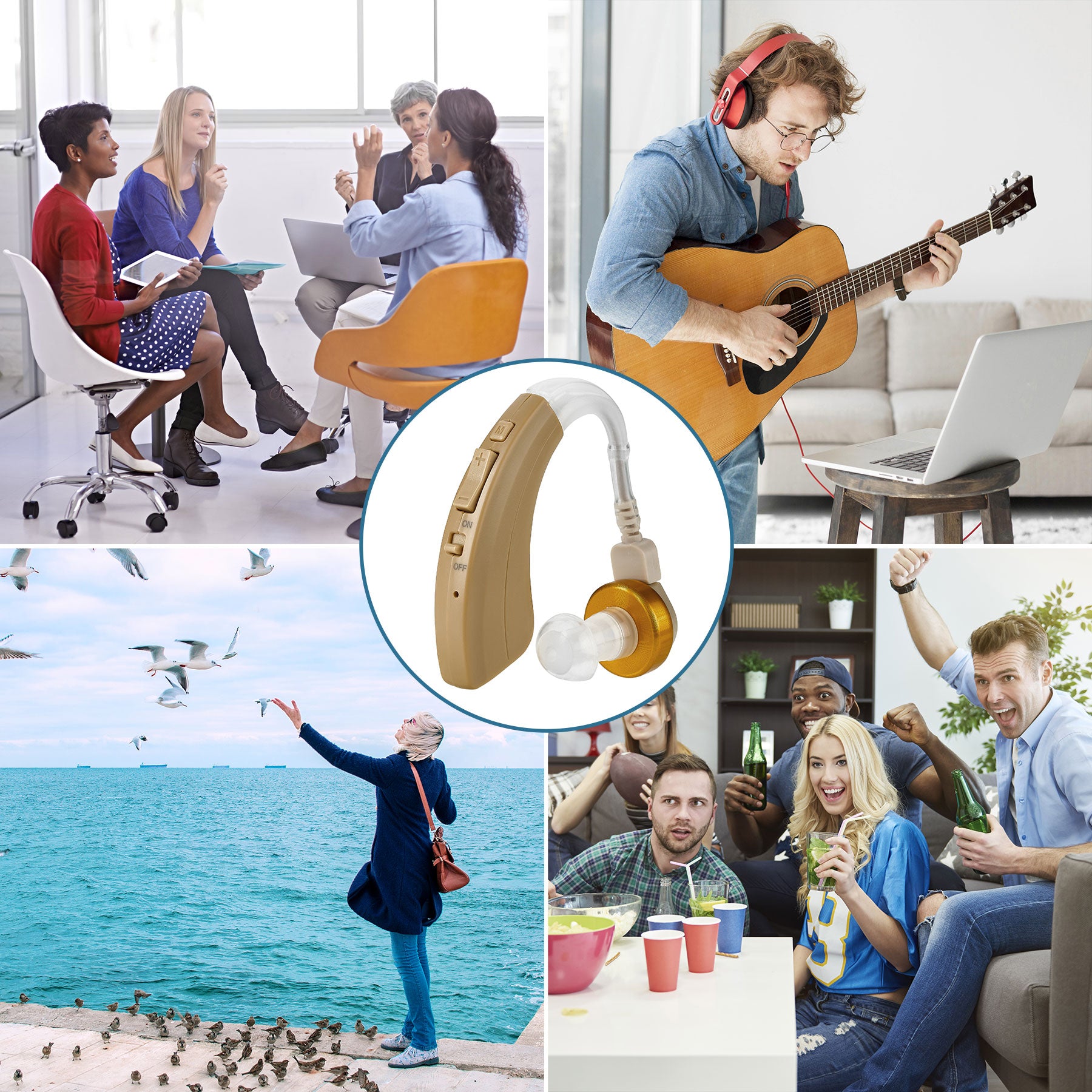 MEDca Digital Ear Hearing Aids - Beige