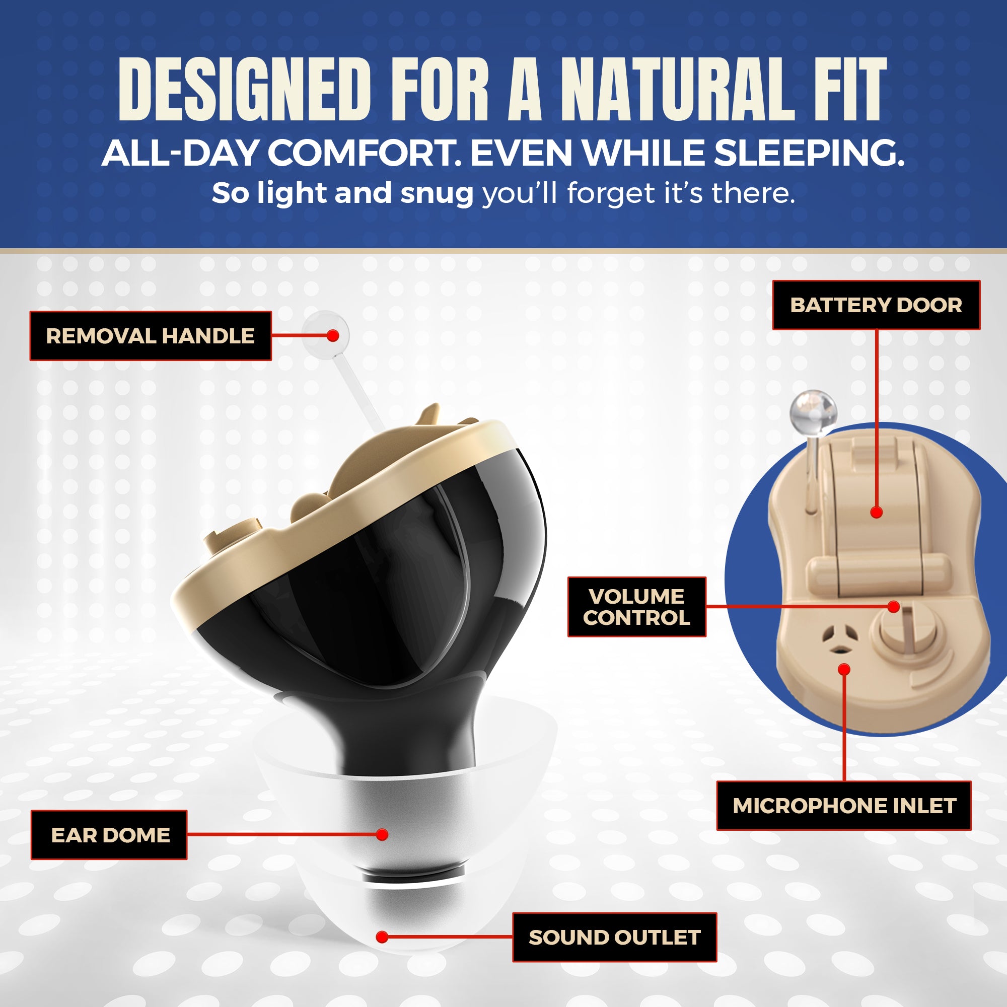 Digital Hearing Aids - Invisible in Canal (CIC) in-Ear Mini Sound Enhancer Set, Near-Invisible, Noise Cancelling, Personal Sound Hearing Aids