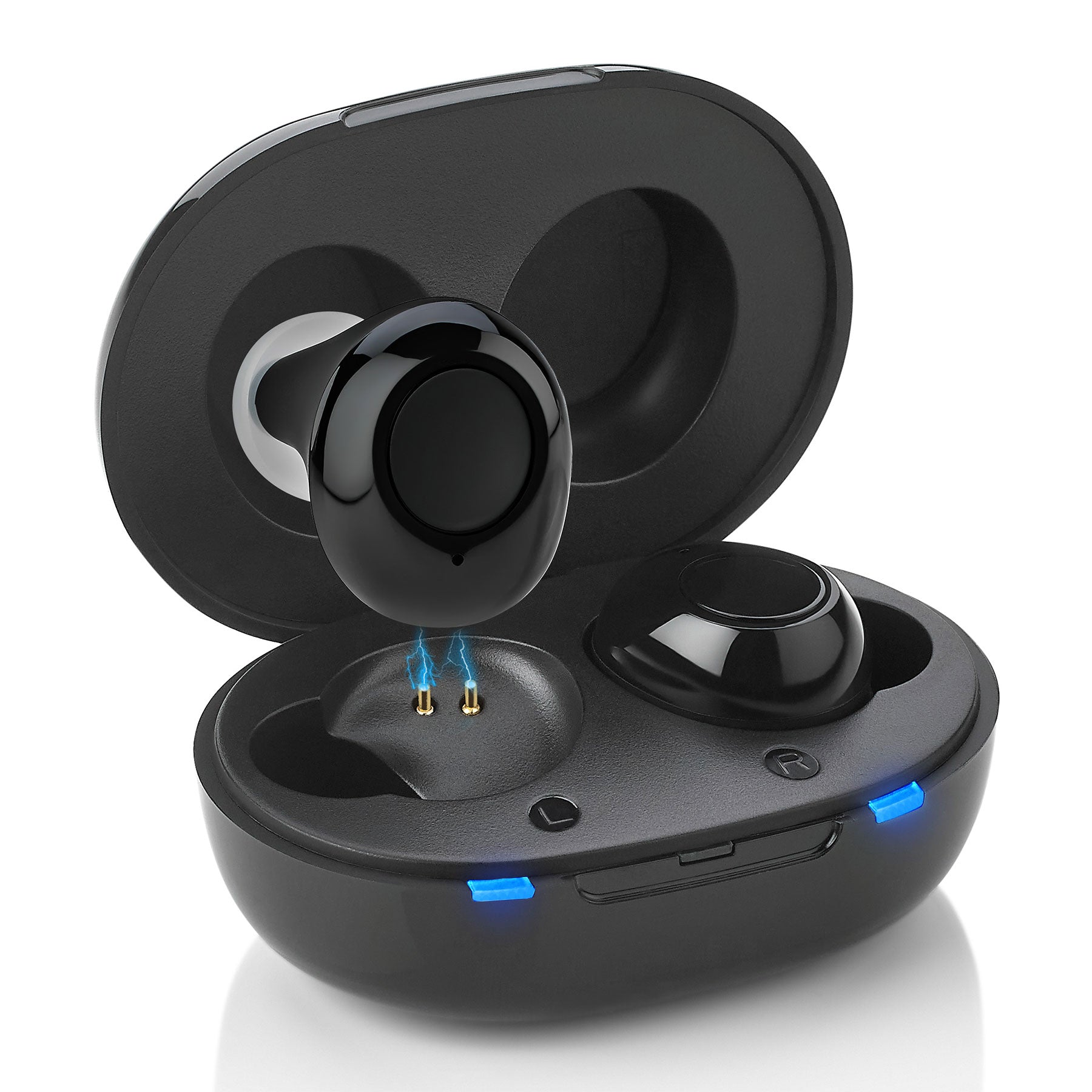 Digital Hearing Aids - Next Generation In the Ear Personal Sound Device w/ Noise Reduction - Rechargeable ITE 2 Piece Set, Portable Charging Case Sound Assist for Adults and Seniors