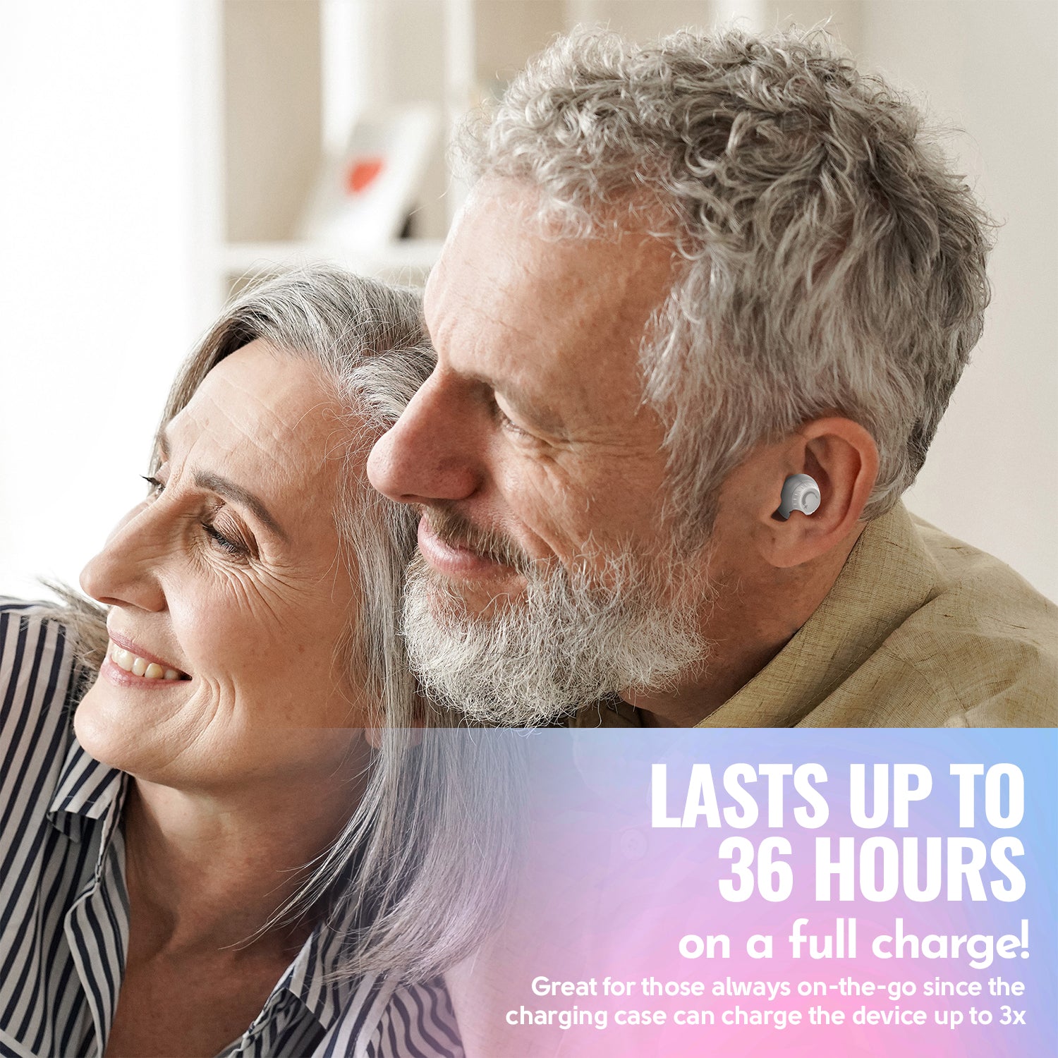 Mini Digital Hearing Aids - ITE Rechargeable Personal Sound Aids - Lightweight Hearing Aids Device with Noise Cancelling, In-Ear Detection & Volume Control Dial for Adults Seniors