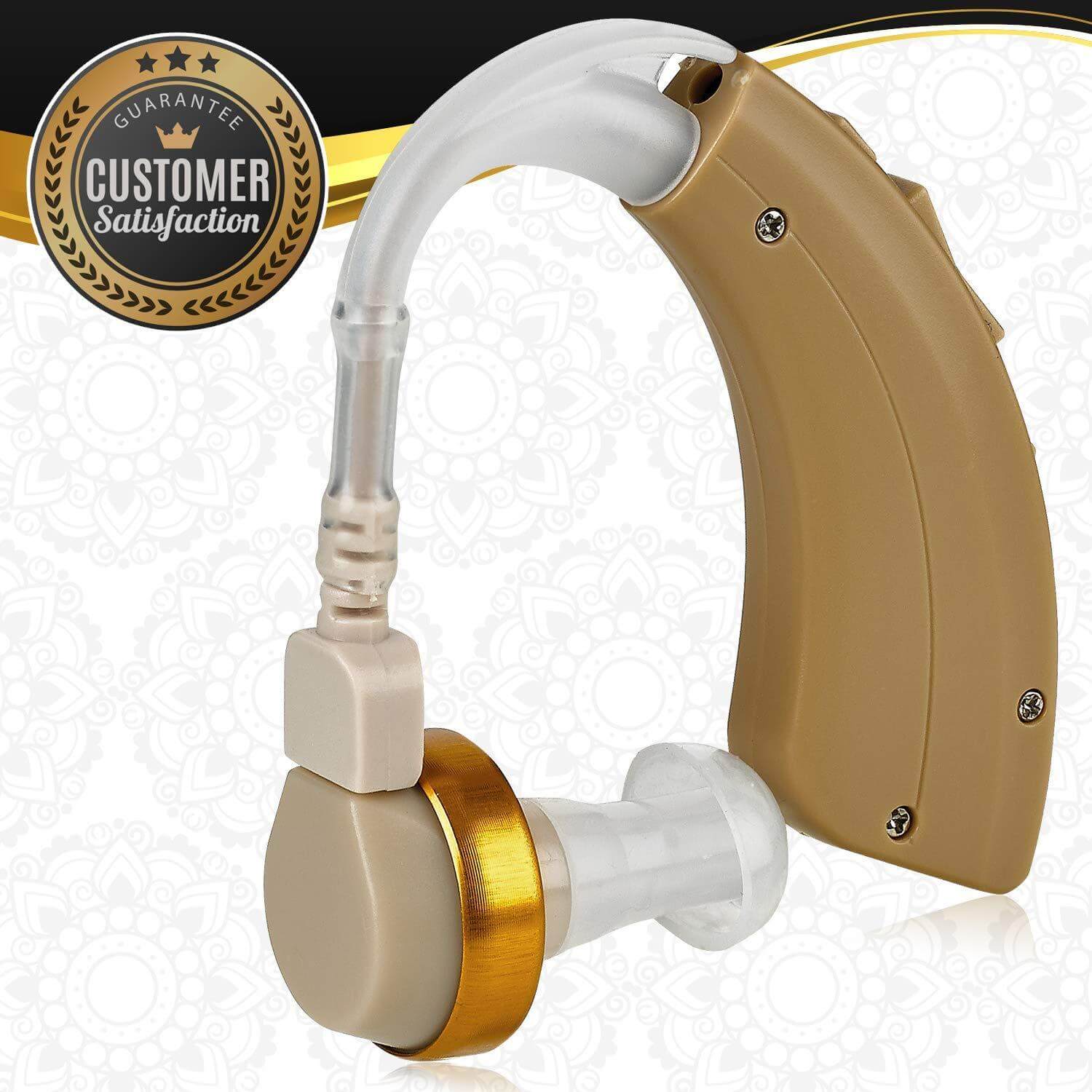 MEDca Behind the Ear Sound Aids - Rechargable BTE Hearing Ear Amplification Device and Digital Sound Enhancer PSAD for the Hard of Hearing, Noise Reducing Feature