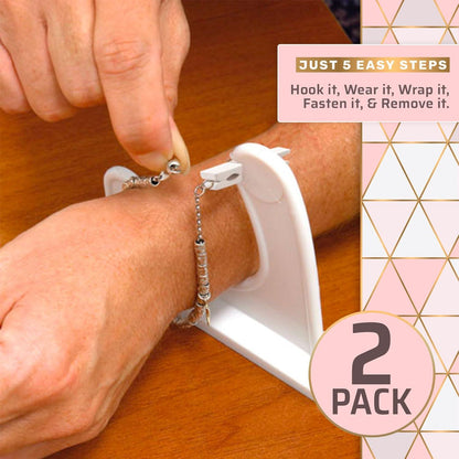 Medca- Jewelry Helper Fastening Aid to Quickly Fasten and Unfasten Bracelets or Watches - 2 Pack