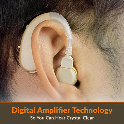 Rechargeable Digital Hearing Aids - Hearing Aids Set with New Digital Technology - Almost Invisible BTE Design with Quick Recharge - Personal Sound Aids by MEDca