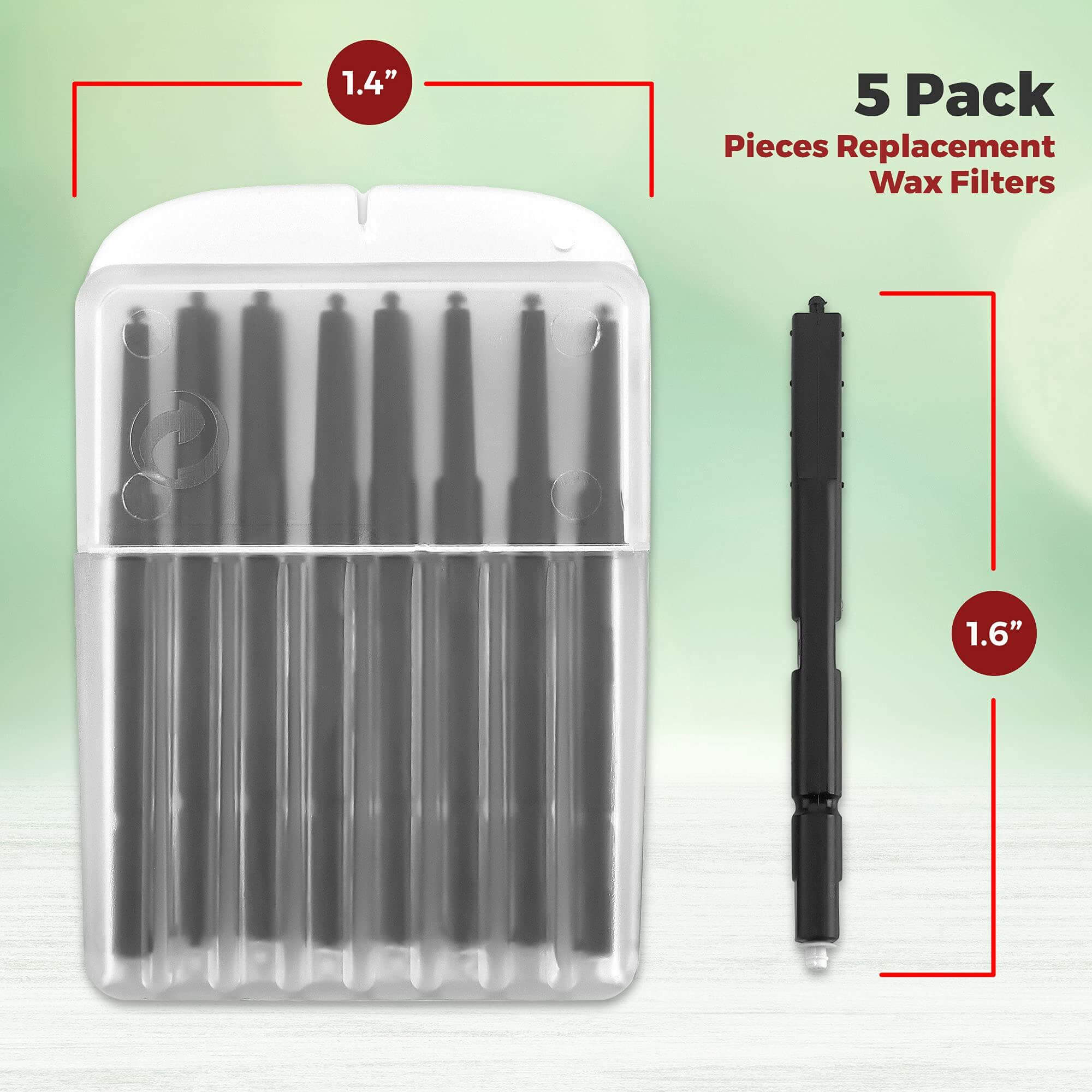 MEDca Hearing Aid Ear Wax Guard Filters - 5 Pack/40 Pieces Replacement Wax Filters Prevent Cerumen Dust and Grease Build Up Compatible w/ Phonak, Resound, Widex, Unitron and Jungle Care Hearing Aids