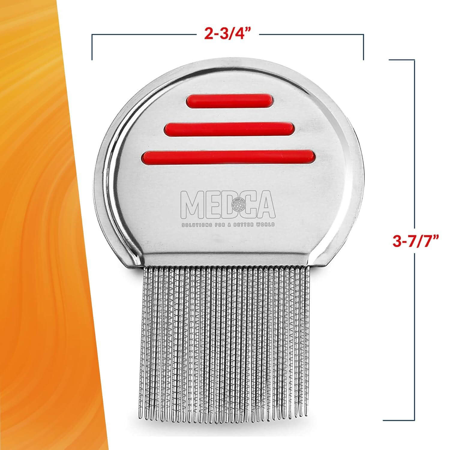 Lice Comb - Head Lice Treatment that's Individually Packaged Professional Stainless Steel Louse and Nit Combs Removes Eggs with Rounded Tips for Comfort