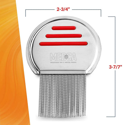 Lice Comb - Head Lice Treatment that's Individually Packaged Professional Stainless Steel Louse and Nit Combs Removes Eggs with Rounded Tips for Comfort