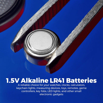 1.5V Alkaline Batteries - LR41, 192, 92A,LR736, and AG3 Battery - Button Coin Cell for Hearing Aids, Amplifiers, Clocks, Toys, Remotes, Calculators, Lasers, Long Lasting Power, Anti Corrosion, 30 Pcs