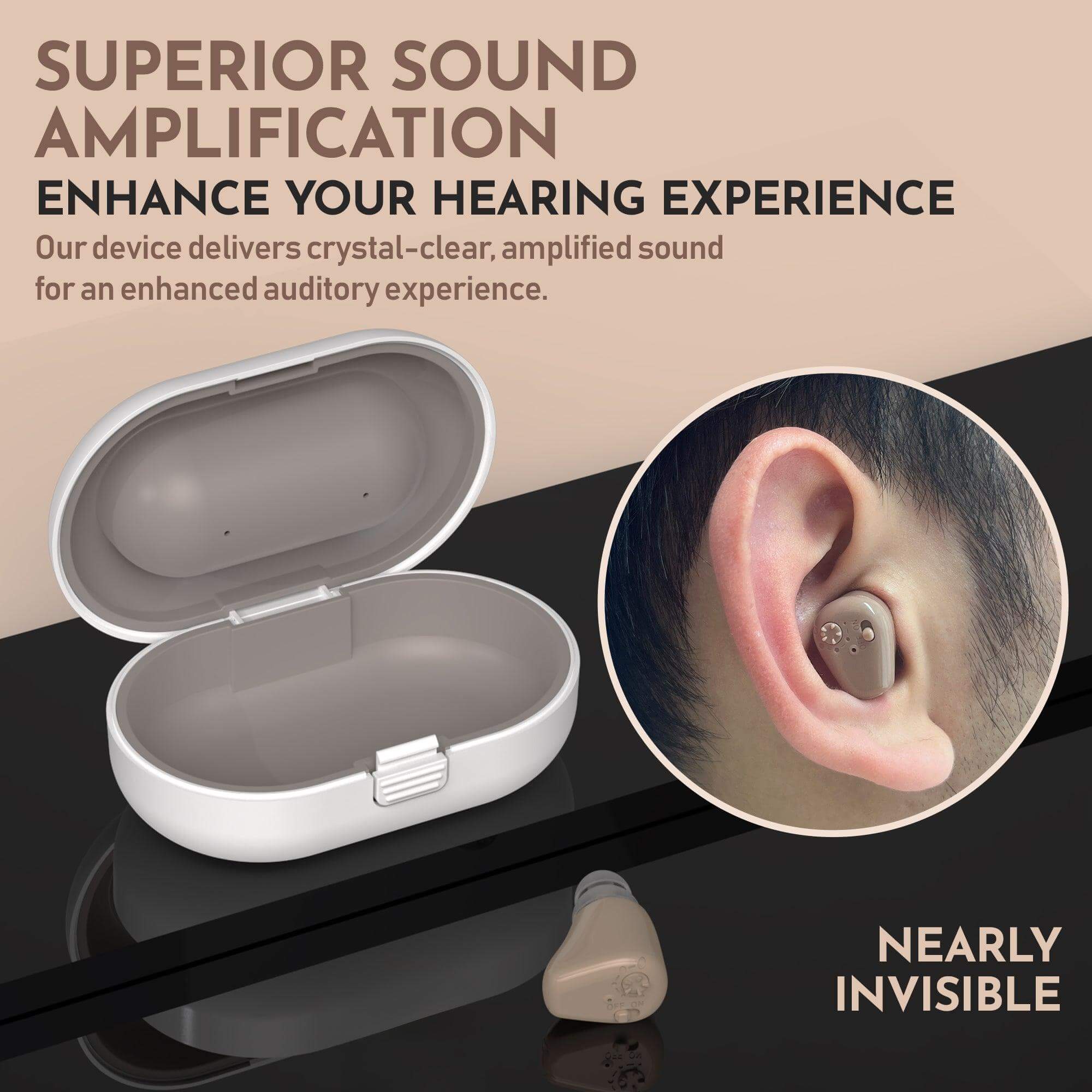 MEDca ITE Mini Rechargeable Ear Hearing Aids