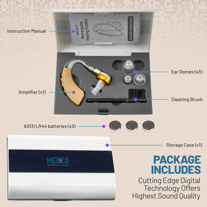 MEDca Digital Ear Hearing Aids - Beige