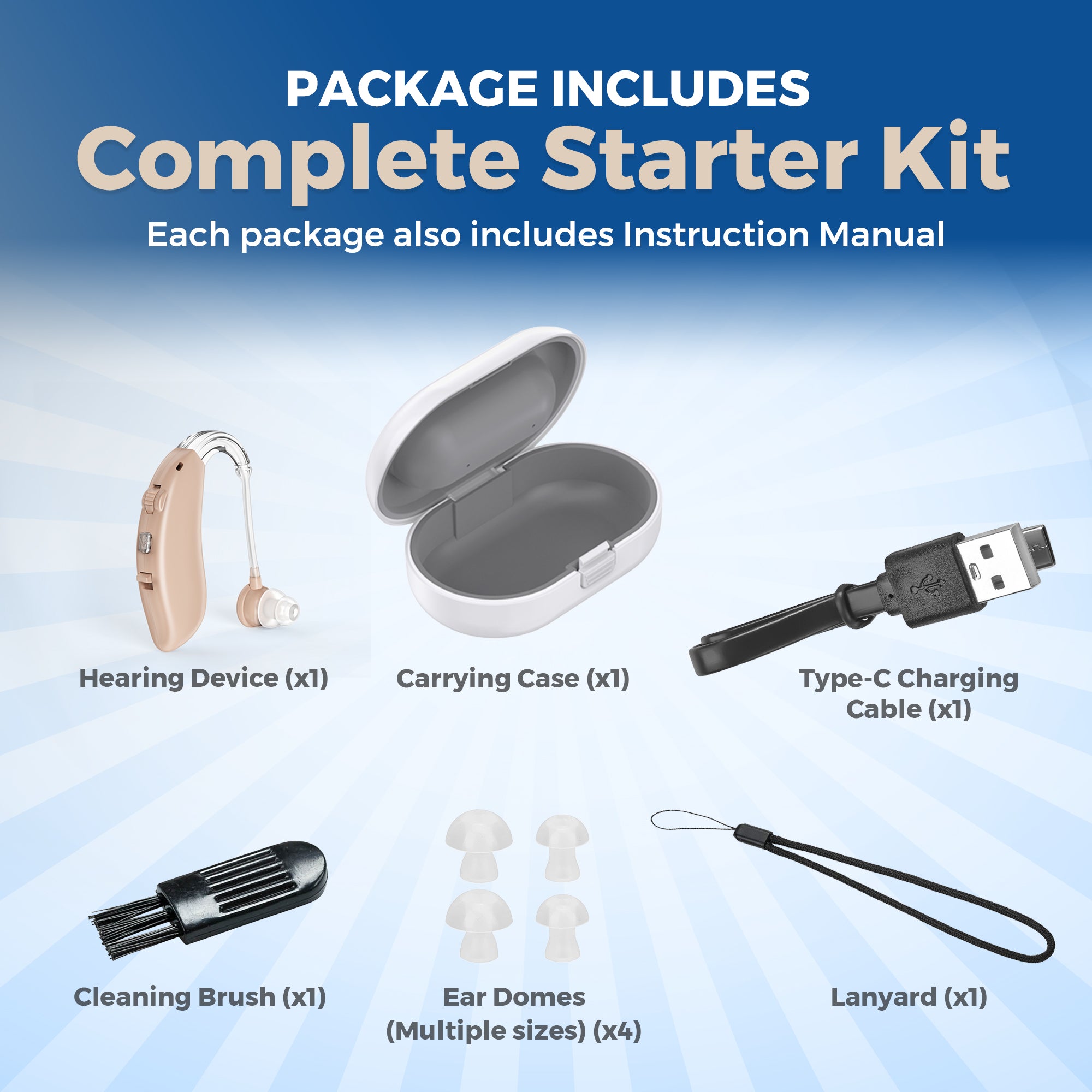 Rechargeable Digital Hearing Aids - Hearing Aids Set with New Digital Technology - Almost Invisible BTE Design with Quick Recharge - Personal Sound Aids by MEDca