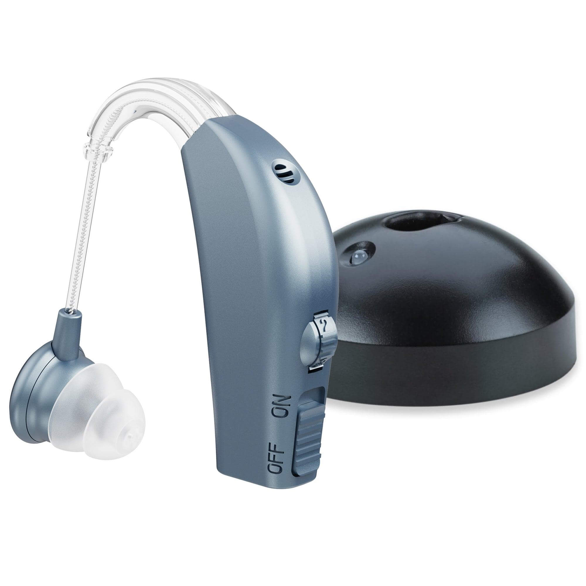 Digital Hearing Aids Set - Premium Rechargeable Behind The Ear Personal Sound Amplification Device - for Adults and Seniors with All-Day Battery Life