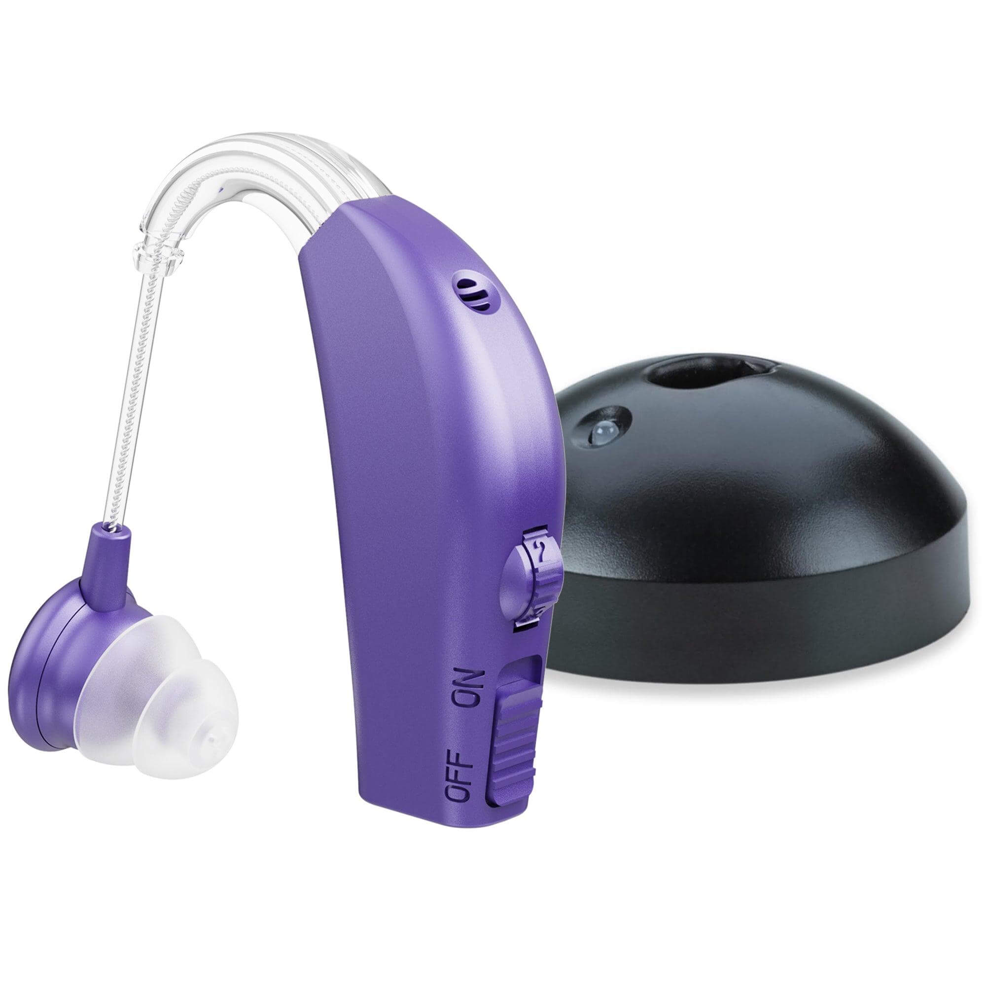 Digital Hearing Aids Set - Premium Rechargeable Behind The Ear Personal Sound Amplification Device - for Adults and Seniors with All-Day Battery Life