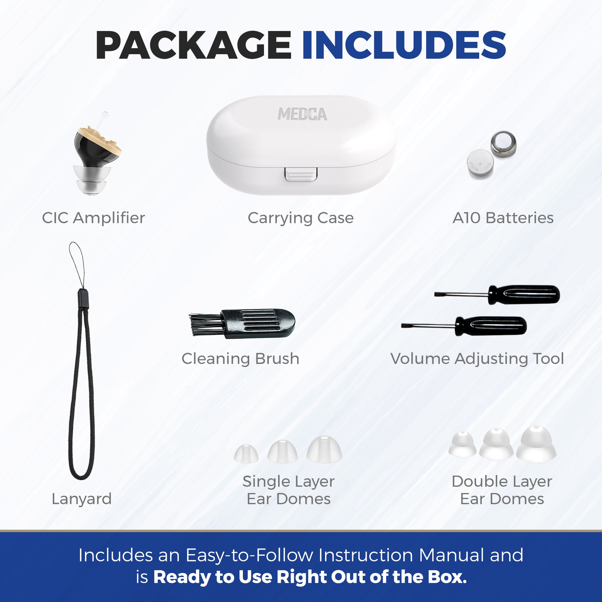 Digital Hearing Aids - Invisible in Canal (CIC) in-Ear Mini Sound Enhancer Set, Near-Invisible, Noise Cancelling, Personal Sound Hearing Aids