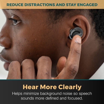 Digital Hearing Aids - Next Generation In the Ear Personal Sound Device w/ Noise Reduction - Rechargeable ITE 2 Piece Set, Portable Charging Case Sound Assist for Adults and Seniors