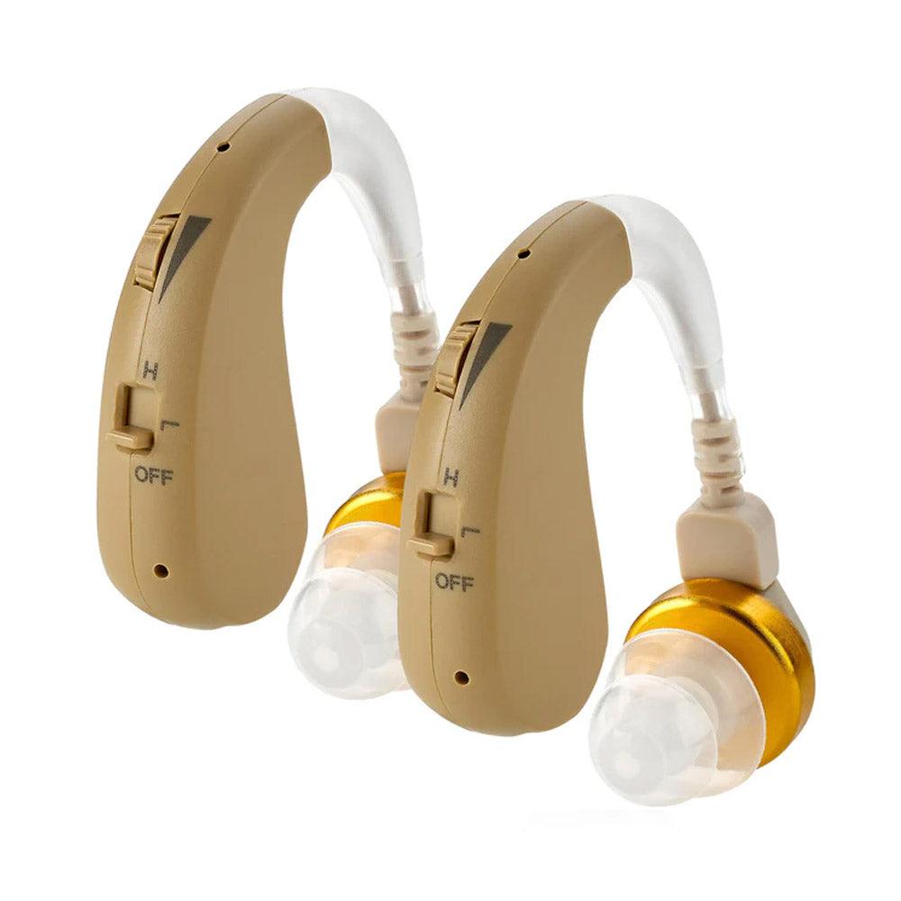 Digital Ear Hearing Aids Pair - Premium Quality Rechargeable Behind the Ear (BTE) Personal Sound Device